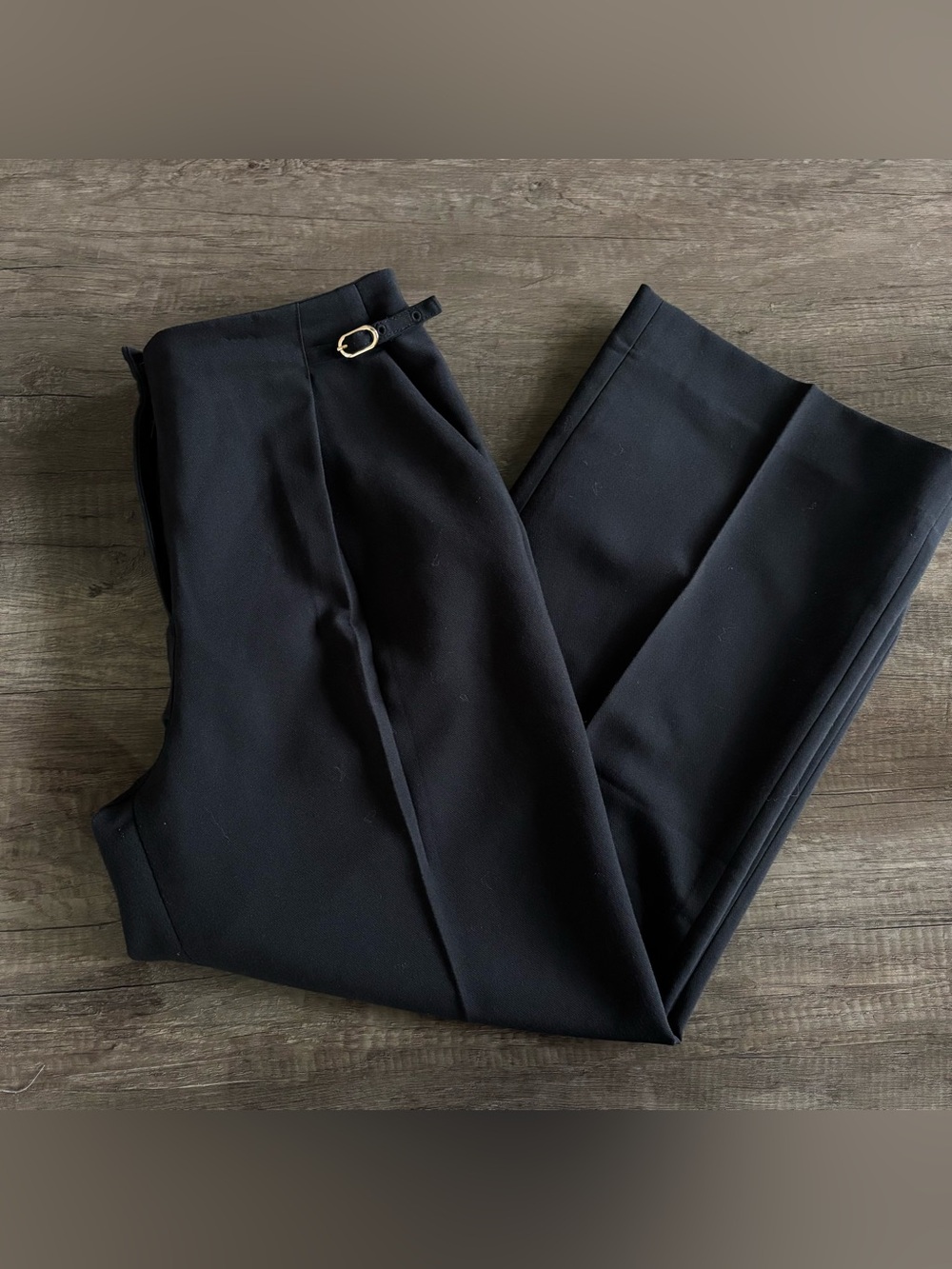 Abercrombie & Fitch Sloane Tailored Pants Gold Buckle Detailing